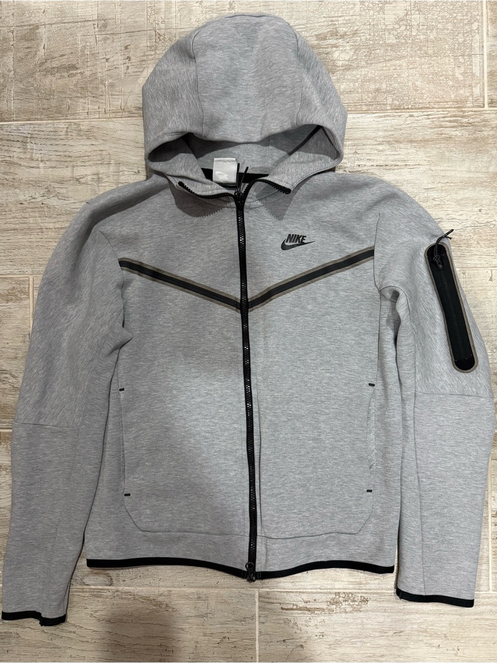 Nike Tech Fleece Windrunner Full Zip Hoodie Gray Black Men's Size Small